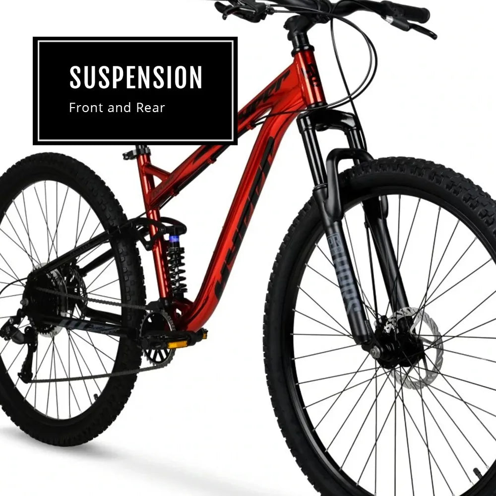 Men's 29" Explorer Dual Suspension Bicycle red