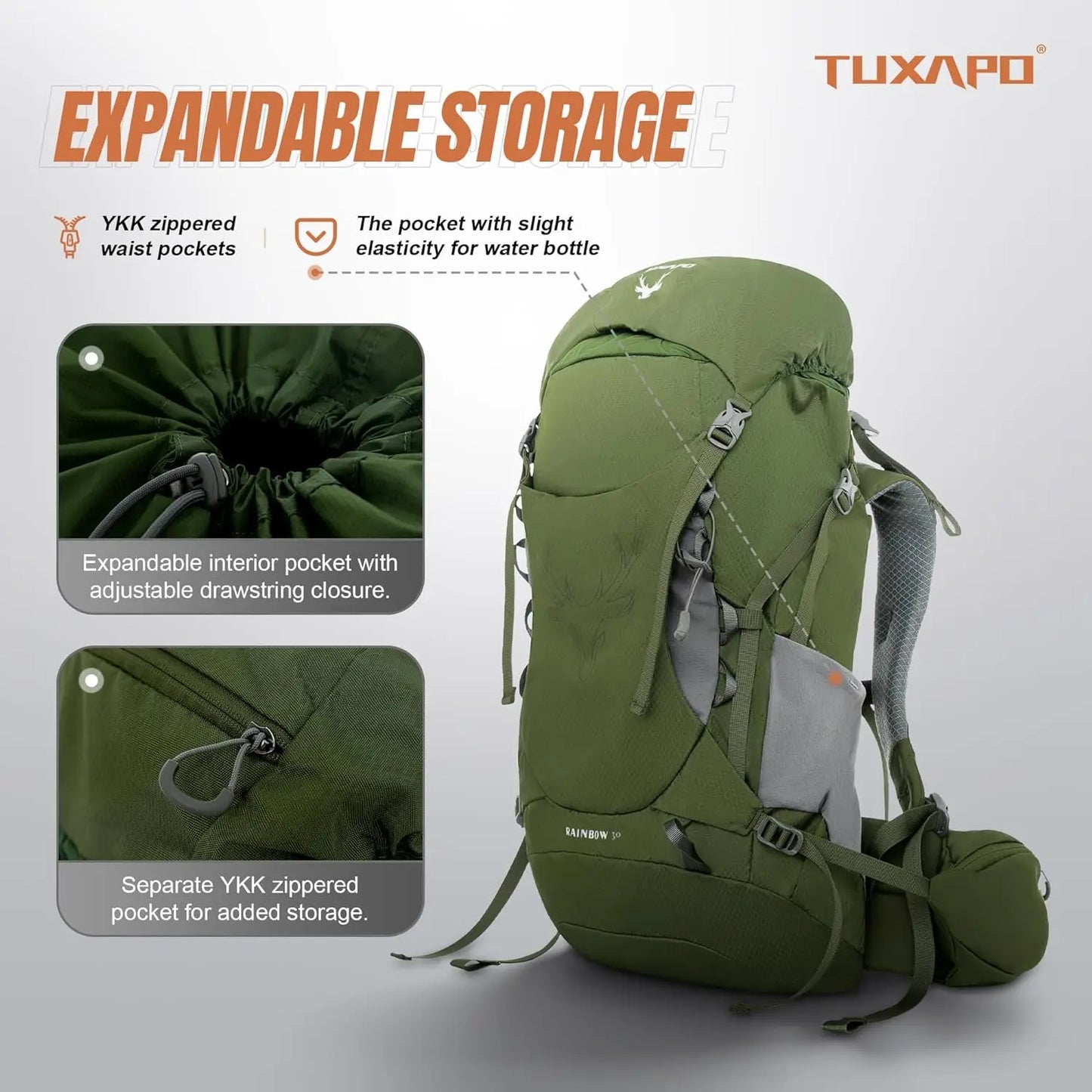 30L Internal Frame Hiking Backpack