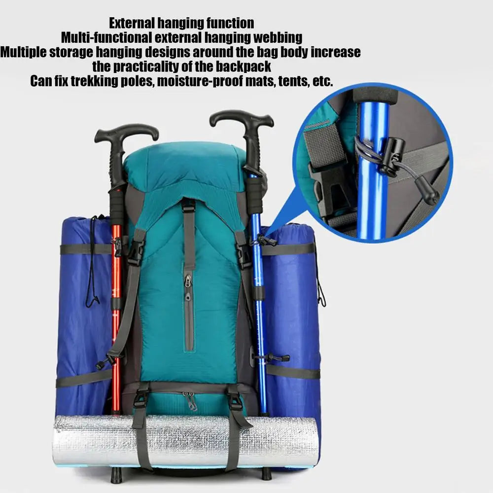 Hiking Ergonomic Breathable Foldable Backpack 70L