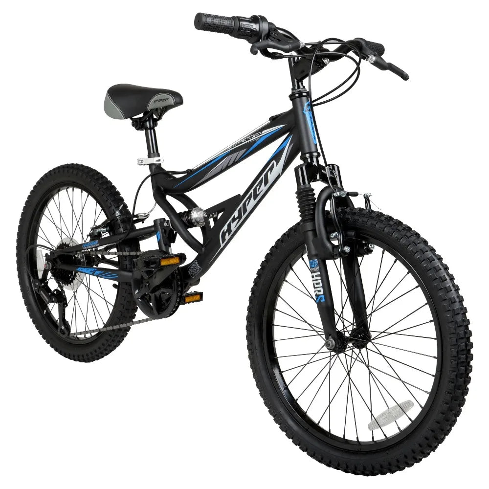 20"Boys Shocker Mountain Bike Black, Recommended Age Group 8 to 13 Years