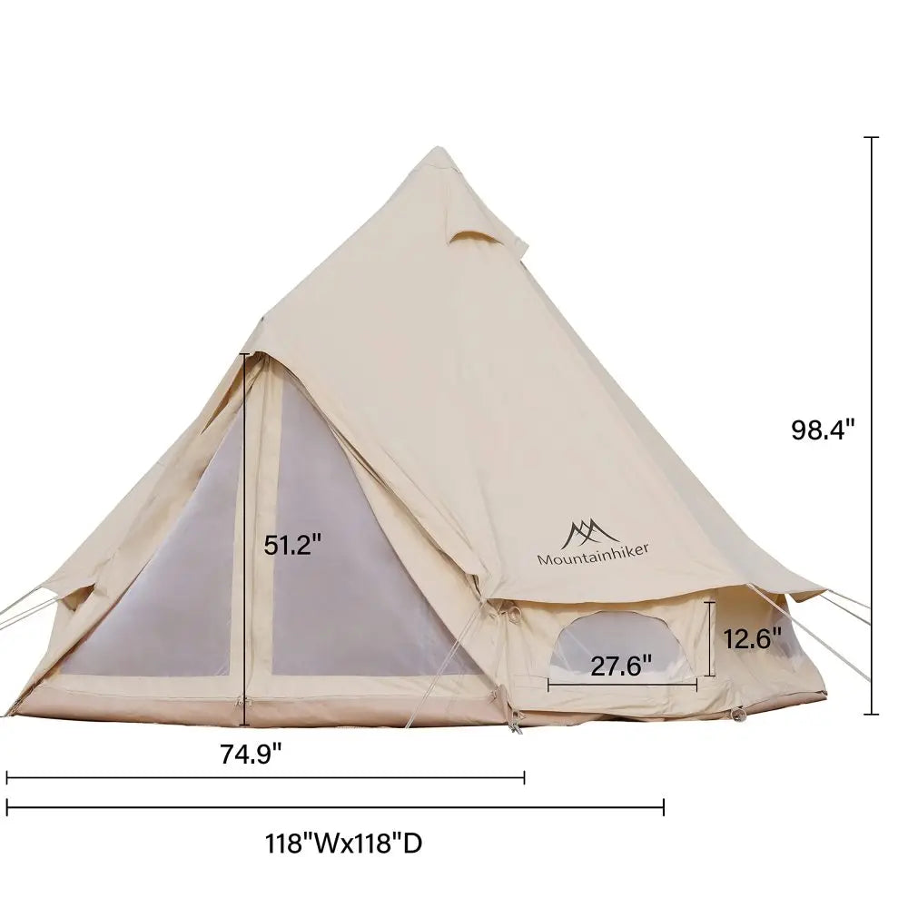 Mongolian Tent, Glamping Tent with Cool Ventilation Mosquito Net