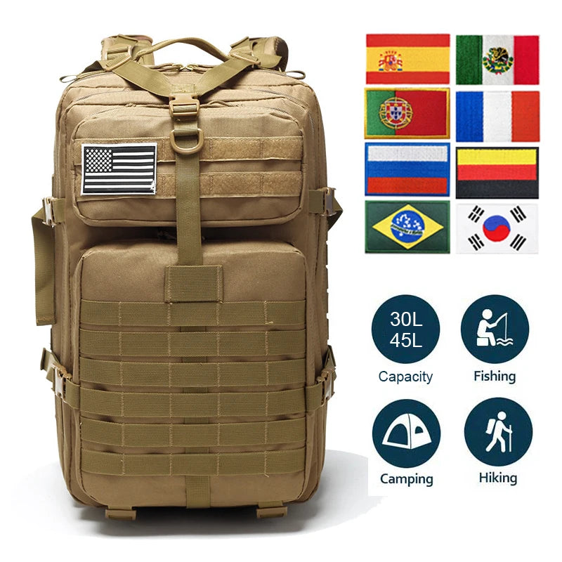 30L 50L Military Men Travel Backpack