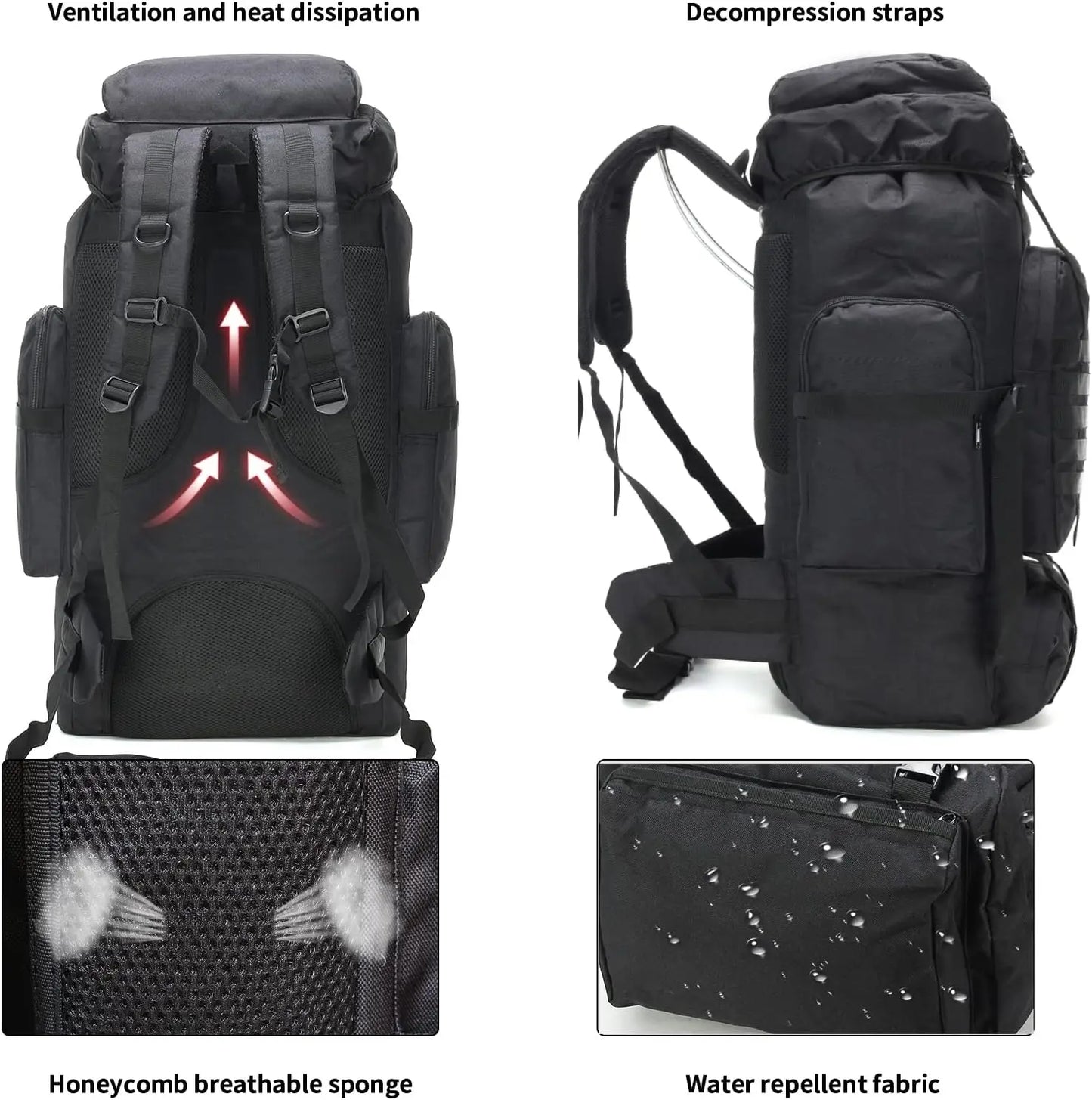 70L/100L Camping Backpack