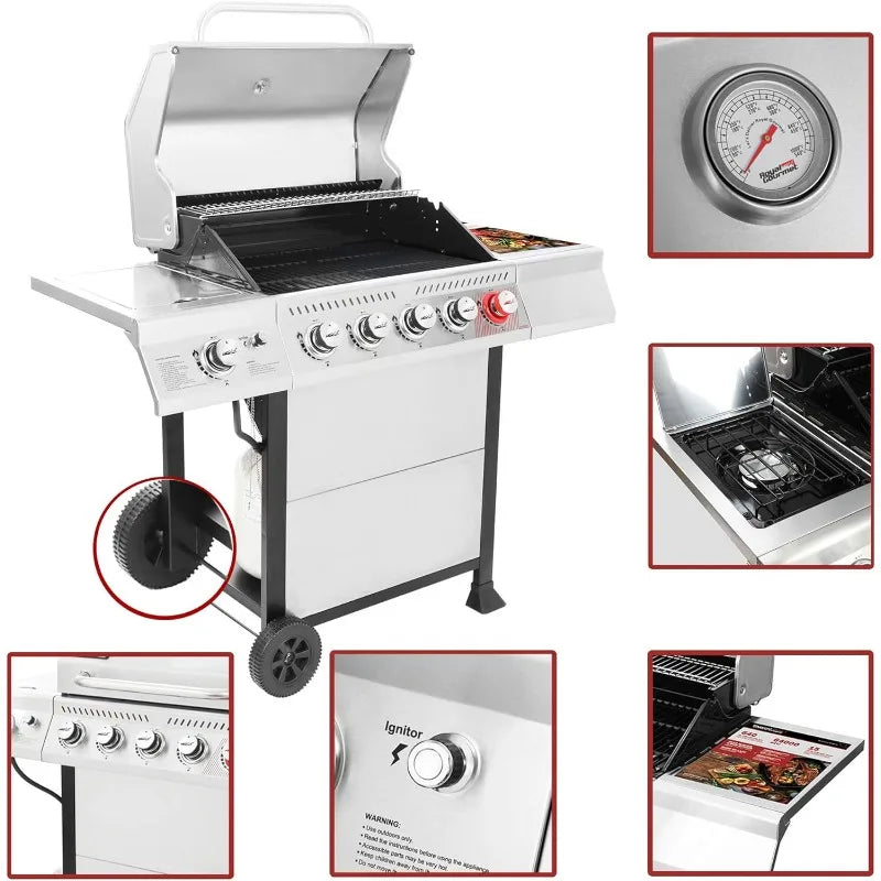 5-Burner BBQ Propane Grill