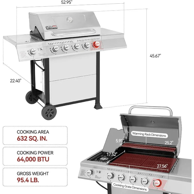 5-Burner BBQ Propane Grill