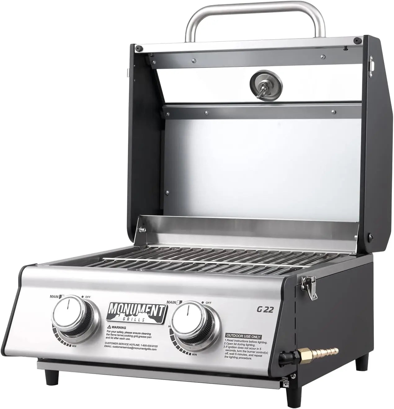 Portable Propane Gas Grill 2-Burner Tabletop